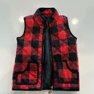 Red & Black checkered girls vest 3T